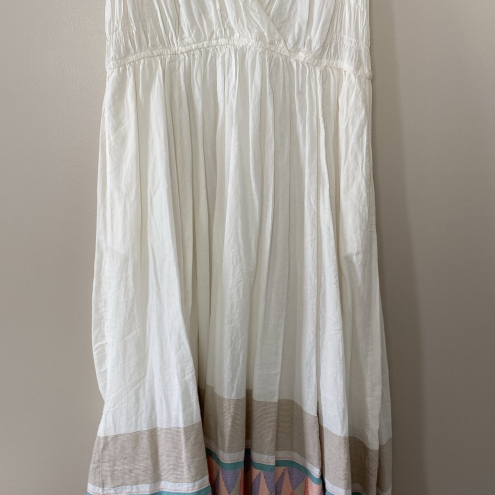 Free People Lulu Embroidered‎ Midi Dress Drawstring Waist Endless Summer Size XS - Picture 5 of 16
